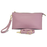 96100, 9.5"L PU SOFT LEATHER CLUTCH CROSSBODY BAG