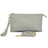 96100, 9.5"L PU SOFT LEATHER CLUTCH CROSSBODY BAG