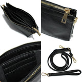 96100, 9.5"L PU SOFT LEATHER CLUTCH CROSSBODY BAG