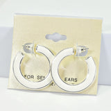 96105, 1.25" ENAMEL ROUND HOOP EARRING