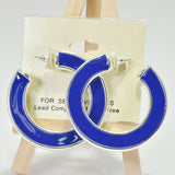 96107, 2" ENAMEL ROUND HOOP EARRING