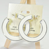 96107, 2" ENAMEL ROUND HOOP EARRING