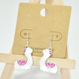 96115, LLAMA ENAMEL DANGLE EARRING