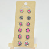 96130, WESTERN CONCHO ACCENT STUD EARRING SET