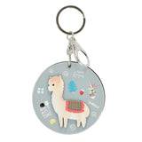 96161, LLAMA GLITTER ACRYLIC KEYCHAIN