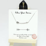 96169, GOLD DIPPED, "FOLLOW YOUR ARROW" NECKLACE