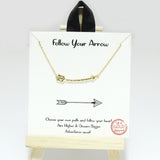 96169, GOLD DIPPED, "FOLLOW YOUR ARROW" NECKLACE