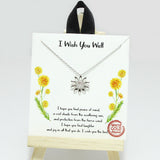 96172, GOLD DIPPED, "I WISH YOU WELL" DAISY FLOWER NECKLACE