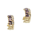 96180, RHINESTONE ACCENT ROUND HOOP EARRING