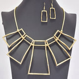 96189, CUTOUT GEOMETRIC METAL NECKLACE