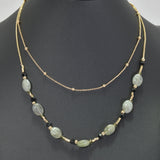 96207, RESIN STONE DOUBLE LAYERED NECKLACE