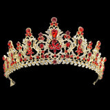 96221, CRYSTAL RHINESTONE CROWN TIARA WITH HAIR COMB, WEDDING, BRIDAL, PROM, PAGEANT