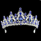 96221, CRYSTAL RHINESTONE CROWN TIARA WITH HAIR COMB, WEDDING, BRIDAL, PROM, PAGEANT