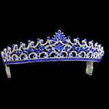96222, CRYSTAL RHINESTONE CROWN TIARA WITH HAIR COMB, WEDDING, BRIDAL, PROM, PAGEANT
