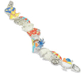 96242, VACATION THEME ENAMEL MAGNETIC CLOSURE BRACELET