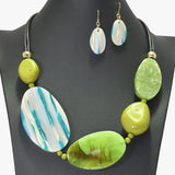 96432, GEOMETRIC CELLULOID ACETATE NECKLACE