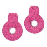 96456, RAFFIA GEOMETRIC EARRING
