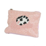 96480, 3.75"X5" WESTERN COWBOY HAT SEED BEADED COIN ZIPPER POUCH BAG