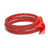 96482, BLING GLITTER STONE MULTI LAYERED BANGLE BRACELET