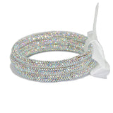 96482, BLING GLITTER STONE MULTI LAYERED BANGLE BRACELET