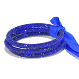 96482, BLING GLITTER STONE MULTI LAYERED BANGLE BRACELET