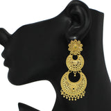 96504, 24K GOLD PLATED VINTAGE FILIGREE EARRING