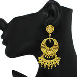 96505, 24K GOLD PLATED VINTAGE FILIGREE EARRING