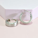 96519, SIMPLE THICK ROUND HOOP EARRING