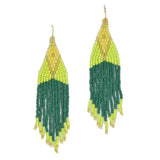 96526, FRINGE SEED BEADED EARRING