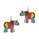96532, ABSTRACT ELEPHANT DANGLE EARRING