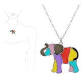 96538, ABSTRACT ELEPHANT PENDANT NECKLACE