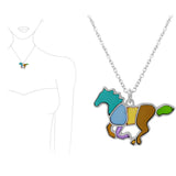 96539, ABSTRACT HORSE PENDANT NECKLACE