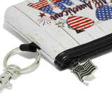 96579, "ALL AMERICAN NANA" NYLON COIN POUCH KEYCHAIN
