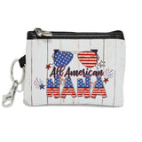 96579, "ALL AMERICAN NANA" NYLON COIN POUCH KEYCHAIN