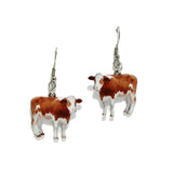 96580, FARM ANIMAL ENAMEL DANGLE EARRING