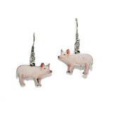 96580, FARM ANIMAL ENAMEL DANGLE EARRING