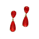 96588, ACRYLIC GLASS TEARDROP EARRING