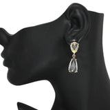 96588, ACRYLIC GLASS TEARDROP EARRING