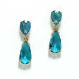 96588, ACRYLIC GLASS TEARDROP EARRING