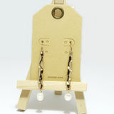 96593, FRESHWATER PEARL ACCENT WITH HAMMERED METAL EARRING