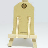 96595, TEXTURED BAR METAL EARRING