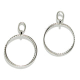96598, TEXTURED ROUND CIRCLE EARRING