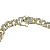 96612, 20"L PAVE RHINESTONE ROUND CHAIN NECKLACE