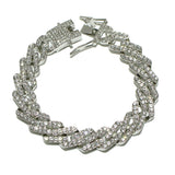 96613, PAVE RHINESTONE CHAIN BRACELET