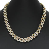 96614, 18"L PAVE RHINESTONE CHAIN NECKLACE
