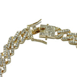 96614, 18"L PAVE RHINESTONE CHAIN NECKLACE