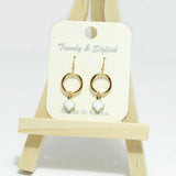 96622, DAINTY CLOVER CHARM ROUND DANGLE EARRING