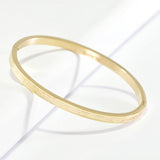 96666, ROMAN NUMERAL ACCENT STAINLESS STEEL BANGLE BRACELET