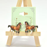 96685, 3D ENAMEL WESTERN HORSE EARRING