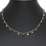 96688, MULTI DAINTY ENAMEL CLOVER CHARM NECKLACE
